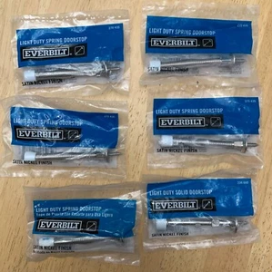 Everbilt 3 in. Satin Nickel Light Duty Spring Door Stop 270 435 - Lot of 6 - Picture 1 of 1