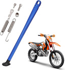 Dirt Bike Foot Side Kick Stand With Springs CNC For XC XCW XCF EXC EXCF Blue