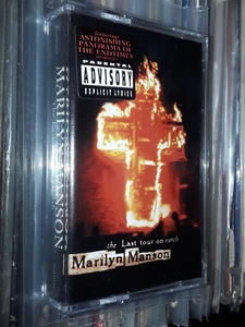 MARILYN MANSON LAST TOUR ON EARTH USA 1st ED CASSETTE TAPE HYPE STICKER SEALED - Picture 1 of 4