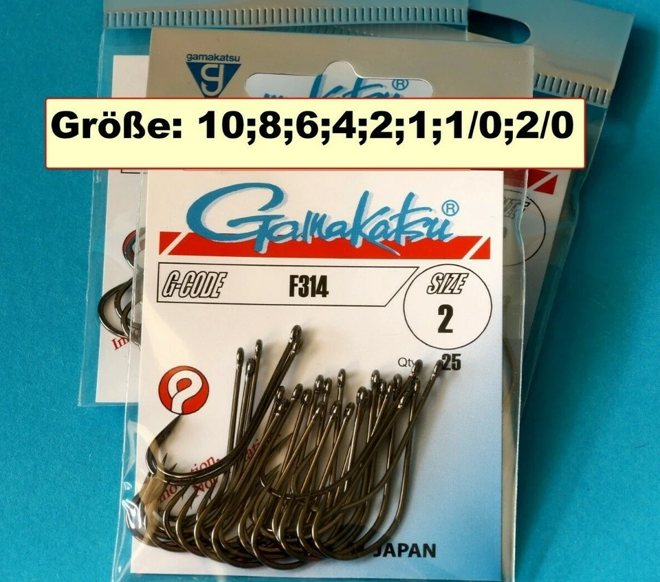 Gamakatsu F314 Alle Größen #14 - #2/0 black nickel Haken Fliegenbinden Japan - Bild 1 von 1