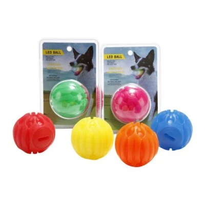 Rubber led battery powered light up dog ball toy  - Image 1 of 4