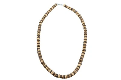 Collar con cáscara de coco (grueso) - 20", concha marrón claro y oscuro, surfista hawaiano  Foto 1 de 4