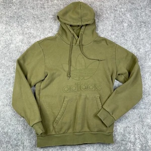 Adidas Pullover Hoody Womens XS Green Hooded Jacket Long Sleeve Hoodie Trefoil - Picture 1 of 10