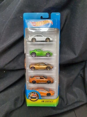 Paquete de 5 Hot Wheels Exotics Aventador Alfa Porsche Pagani GT3 RS DMG Pack Foto 1 de 4