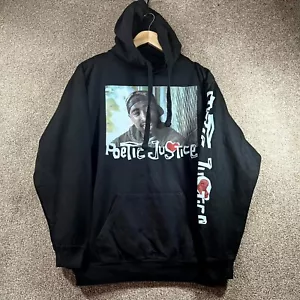Poetic Justice Smiling Tupac Hoodie Herren schwarz Grafikdruck Langarm Pullover - Bild 1 von 7