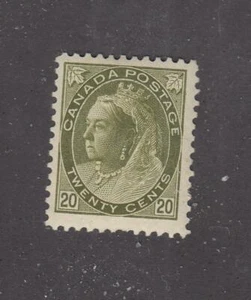 CANADA # 84 VF-MLH Q/VICTORIA 20 quilates NUMÉRICO VALOR GATO $1000+(VIC9) - Imagen 1 de 1