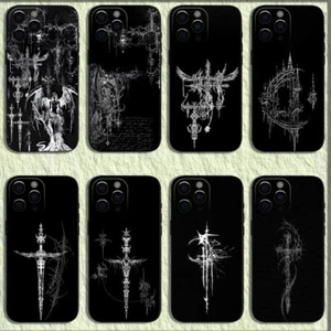 Funda de teléfono Cyber Sigil línea cruzada para iPhone 16,15,14,13,12,11,Pro,X,XS,Max,XR,P - Imagen 1 de 108