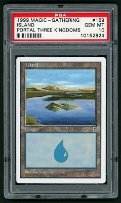 1999 MTG Magic the Gathering Card Portal Three Kingdoms Island PSA 10 - Image 1 of 2