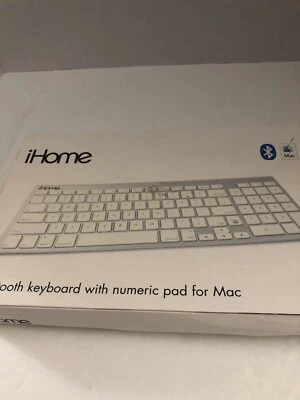 NEW iHome Wireless Bluetooth Keyboard with Numeric Keypad for Mac SHIPS N 24HRS - Image 1 of 4