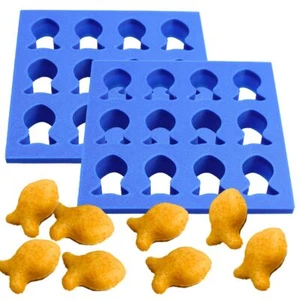 2 Pack Mini Goldfish Cookie Cracker Cutter 1 Inch goldfish mold (12 Goldfish) - Picture 1 of 5