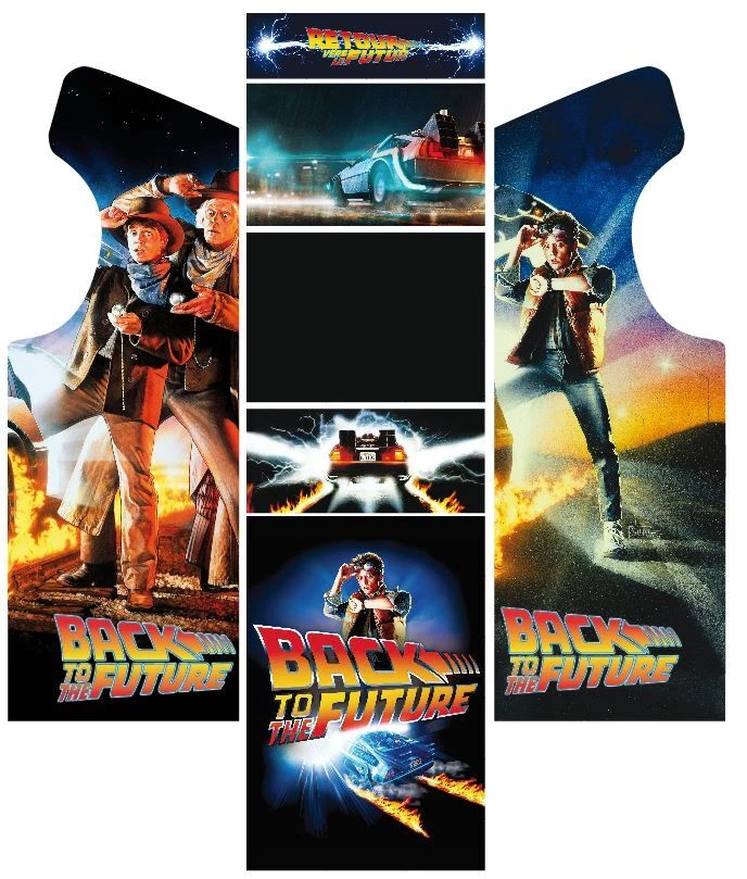 Stickers Borne Arcade (Mame ou Euro ou Personnalisé) - Retour Vers le Futur - Photo 1/1