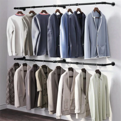Pipe Clothing Rack for Hanging Clothes Heavy Duty Garment Bar for Closet Storage - Image 1 of 4