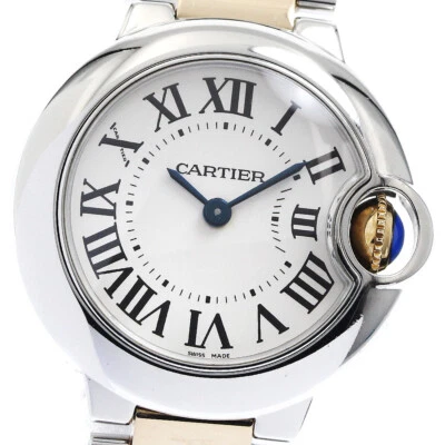 CARTIER Baron bleu SM W69007Z3 YG 2 tone Silver Dial Quartz Ladies Watch_873265 - Image 1 of 4