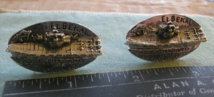 Große El Bekal Sterling Shriner Freimaurer Flugzeugträger Manschettenknöpfe 1960 - Bild 1 von 5