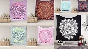 Wholesale Lot 5 Pcs Indian Queen Tapestry Wall Hanging Yoga Beach Mat Bedspread - Picture 1 of 12