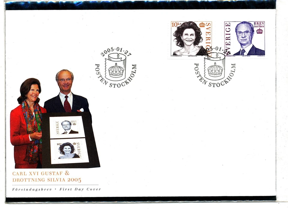 Sweden 2005 Cachet FDC King Carl XVI Gustaf and Queen Silvia - Image 1 of 1