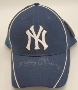 MICKEY RIVERS #17 NEW YORK YANKEES SIGNED AUTO CAP HAT canon autograph 