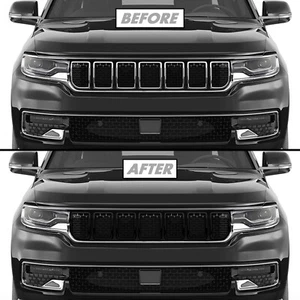 Vinilo apagón eliminación de cromo para Jeep Wagoneer 2022+ moldura de parrilla superior - Imagen 1 de 5