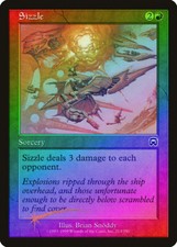 Sizzle FOIL Mercadian Masques HEAVILY PLD Red Common MAGIC MTG CARD ABUGames