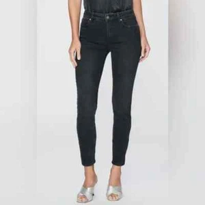 Paige Hoxton Jeans Womens 24 Vintage Blackwood Distressed Slim Leg High Rise NEW - Picture 1 of 16