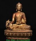 11.4&#39;&#39;Old Tibet Bronze Gilt Menla Medicine Medical God Buddha Statue Sculpture