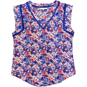 41 HAWTHORN Stitch Fix Size Small Carla Crochet Polyester Floral Blouse Tank Top - Picture 1 of 6