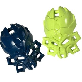 LEGO Bionicle Skull Spider Mask Dark Blue and Spring Yellowish Green 20251 MOC