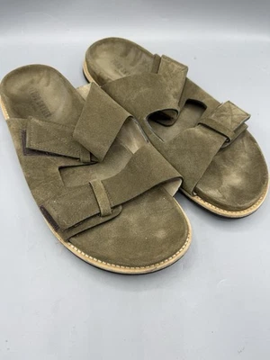 Sandalia Todd Snyder Para Hombre Nómada Gamuza Doble Correa Verde Oscuro Talla 11 Italia Foto 1 de 4