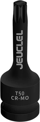 JEUCLEL T50 Torx Bit Socket, 1/2" Drive Torx Star 6 Point Impact Bit Socket, 3-I - Image 1 of 4