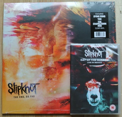 SLIPKNOT The End So Far 2-LP Ltd Clear Vinyl + Day Of Gusano Live in Mexico DVD - Image 1 of 4