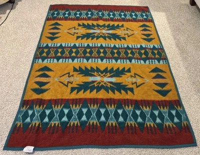 VTG Biederlack Of America Reversible Southwestern Aztec Blanket Made In Germany - Image 1 of 4