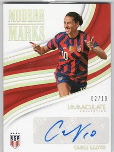Carli Lloyd 2023-24 Panini Immaculate Auto Modern Marks Gold #MM-CL USWNT #02/10 - Picture 1 of 2