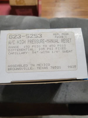 Ranco High Pressure Limit Control  G23-5253 150PSI To 450PSI  - Image 1 of 3