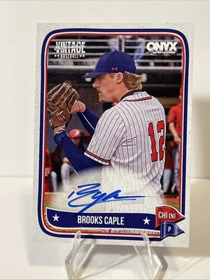 2024 Onyx Autenticado - Brooks Caple #VABRCA Autógrafo Cubs Foto 1 de 2