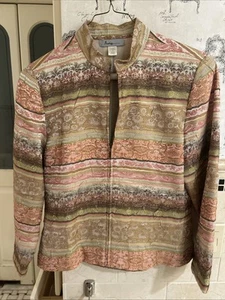 Vintage Analogy Floral Mandarin Style Kragen Jacke. Damen - Größe M - Bild 1 von 7