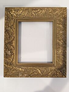 Vintage Gold Gilt Picture Frame Gesso Wood Baroque 9x8 Ornate