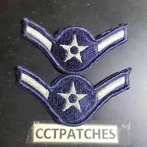 VINTAGE USAF AIRMAN E-2 RANK CHEVRON (SET OF 2) PATCH - Picture 1 of 2