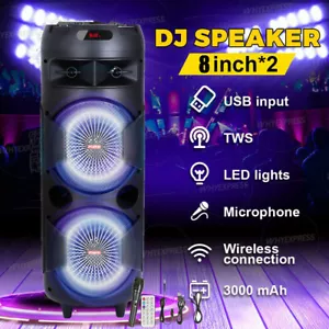 6000W Portable Subwoofer Bluetooth Speaker Heavy Bass Sound System Party +Mic - Picture 1 of 12
