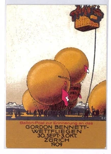 Switzerland BALLOON MAIL (1909) Postcard 1959 Hedingen *Helvetia* Zurich PH56 - Picture 1 of 12