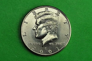 2001-P  GEM  BU  Mint State Kennedy US Half Dollar Coin - Picture 1 of 2
