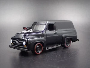 1955 55 Ford Panel Entrega Negro 1:64 Escala Coleccionable Modelo Fundido Coche - Imagen 1 de 5