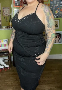 Vestido único vintage de perlas y peplum XXL - Imagen 1 de 5