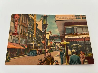 Part of Business District Chinatown San Francisco California Postcard - Image 1 of 2
