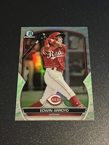 2023 Bowman Chrome Edwin Arroyo Lunar Glow Refractor BCP-66 Reds!! ⚾️👀🔥