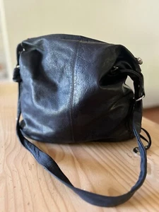 pulicati leather black large tote shoulder bag - Picture 1 of 11