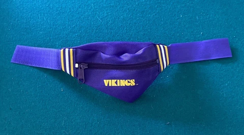 Minnesota Vikings NFL Coin / Keys Purse  Purse Is 5 inches Long. Vel Cro Backing Cover