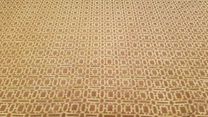 5.5 yd. Green and brown geometric home decor fabric - Picture 1 of 6