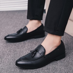 Mens Leisure Leather Shoes Slip on Loafers Tassel Pumps Breathable British Party