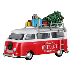 Lemax CHRISTMAS VAN-Holiday Village Accessory-Train Accent - Picture 1 of 1