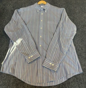Brooks Brothers 1818 Regent Fit blau gestreiftes Langarm Button Down Hemd Gr. Lg - Bild 1 von 6
